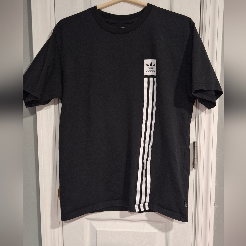 Adidas Black T-Shirt with White Logo